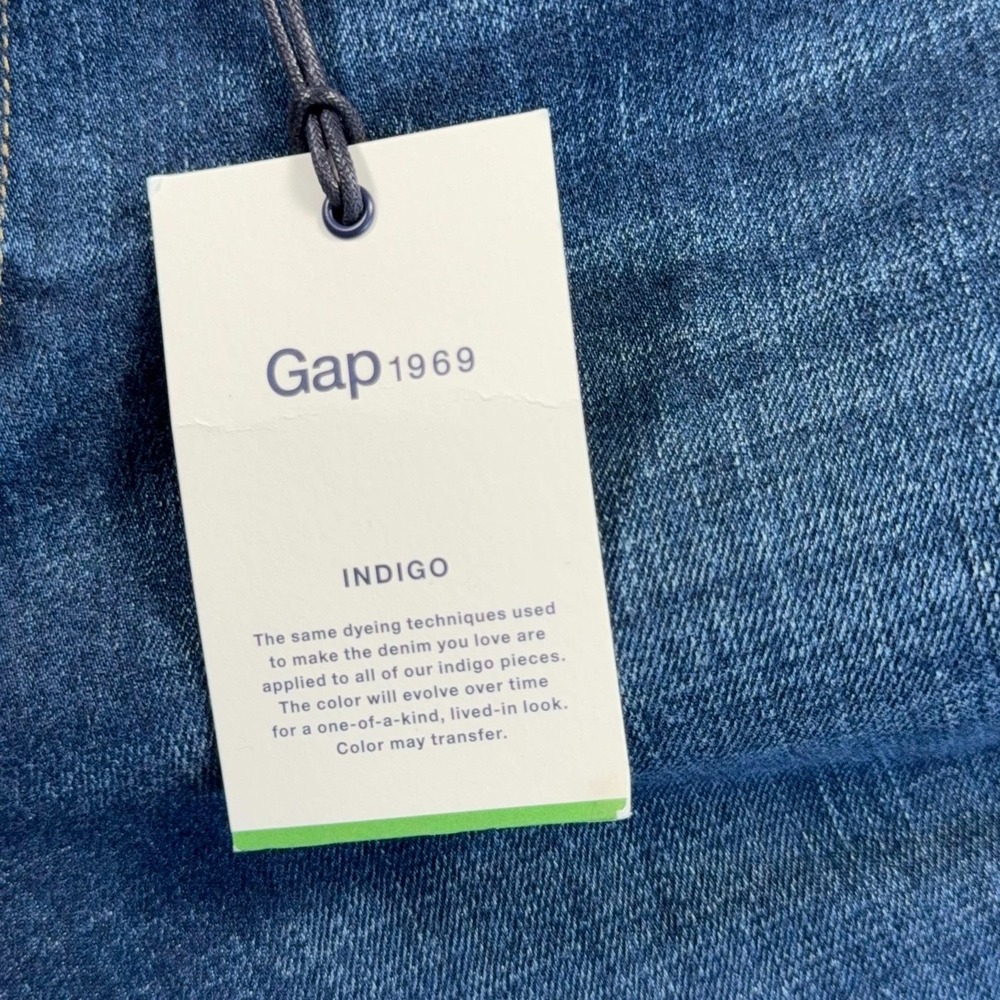 Gap 1969 Real Straight Jeans Women 29R Dark Indigo Mid Rise 31x30 NWT - Picture 8 of 12